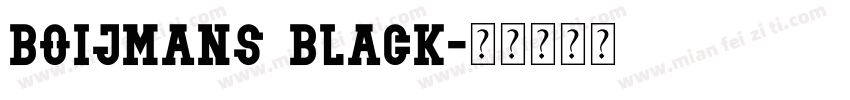 Boijmans Black字体转换